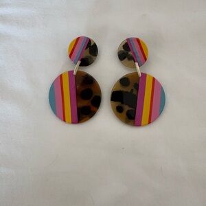 Colorful Geometric Statement Earrings